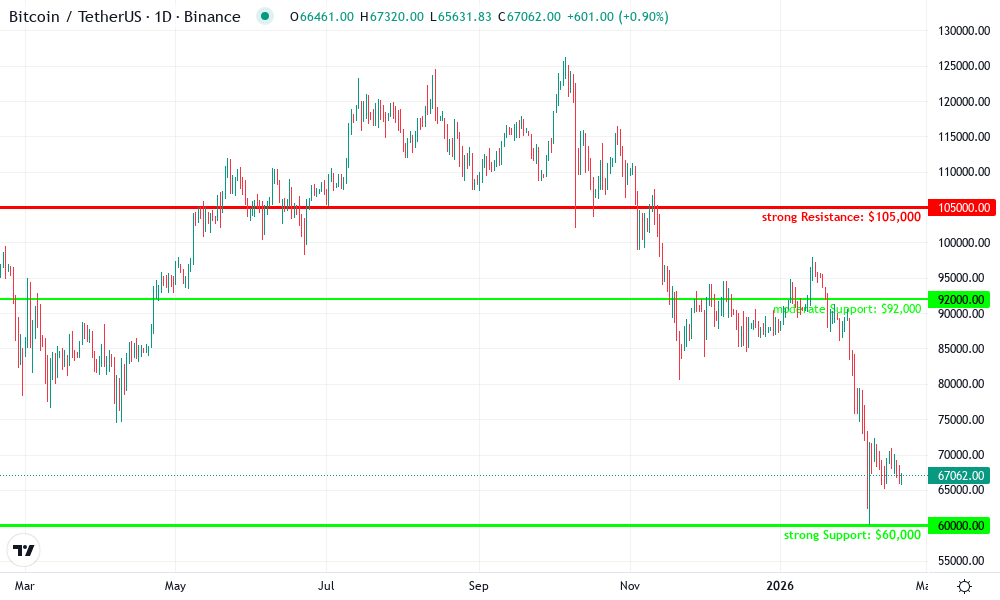 Bitcoin Technical Chart by James Thompson